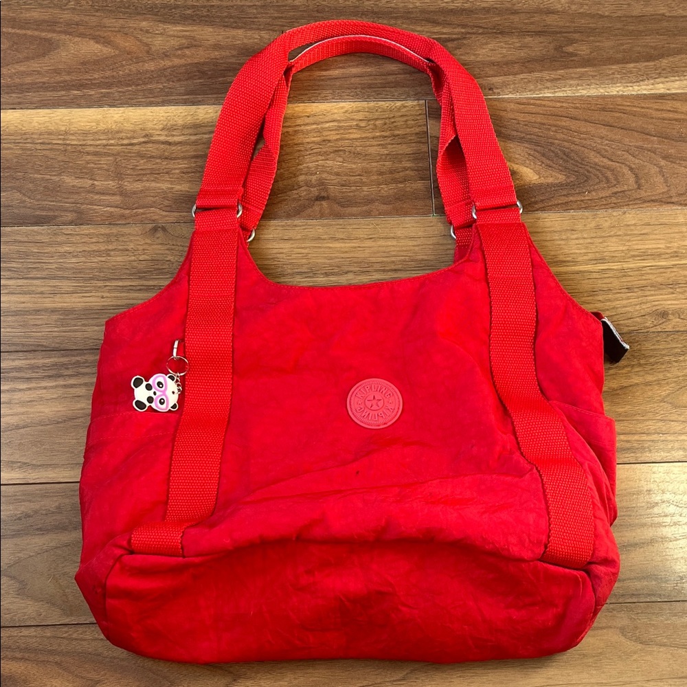 Kipling Vibrant Red Shoulder Bag Washable